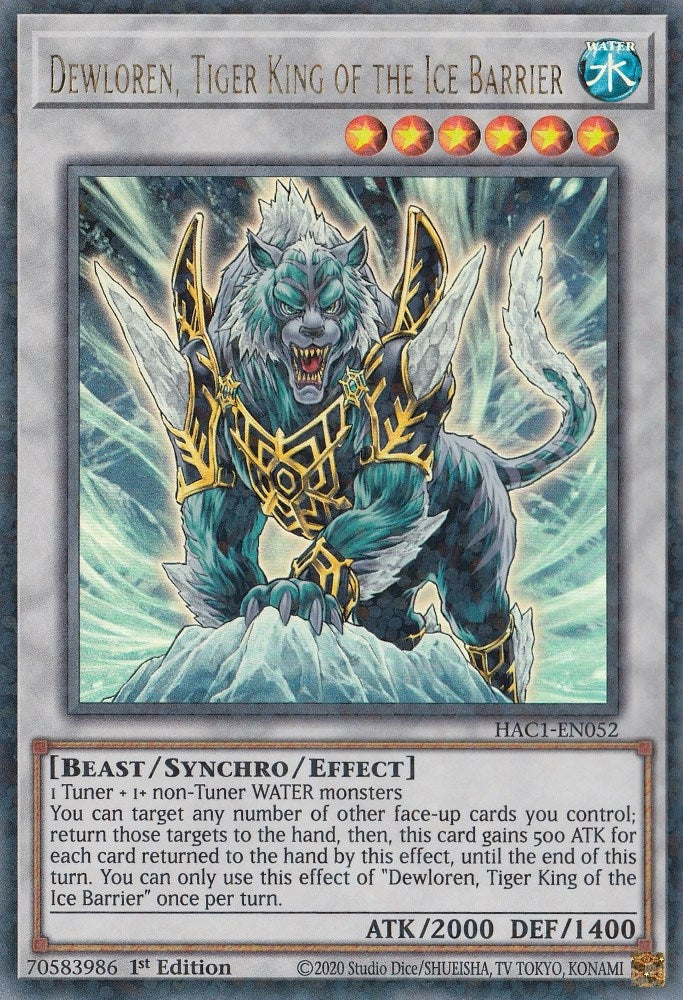 Dewloren Tiger King of the Ice Barrier Duel Terminal (HAC1-EN052) [HAC1]
