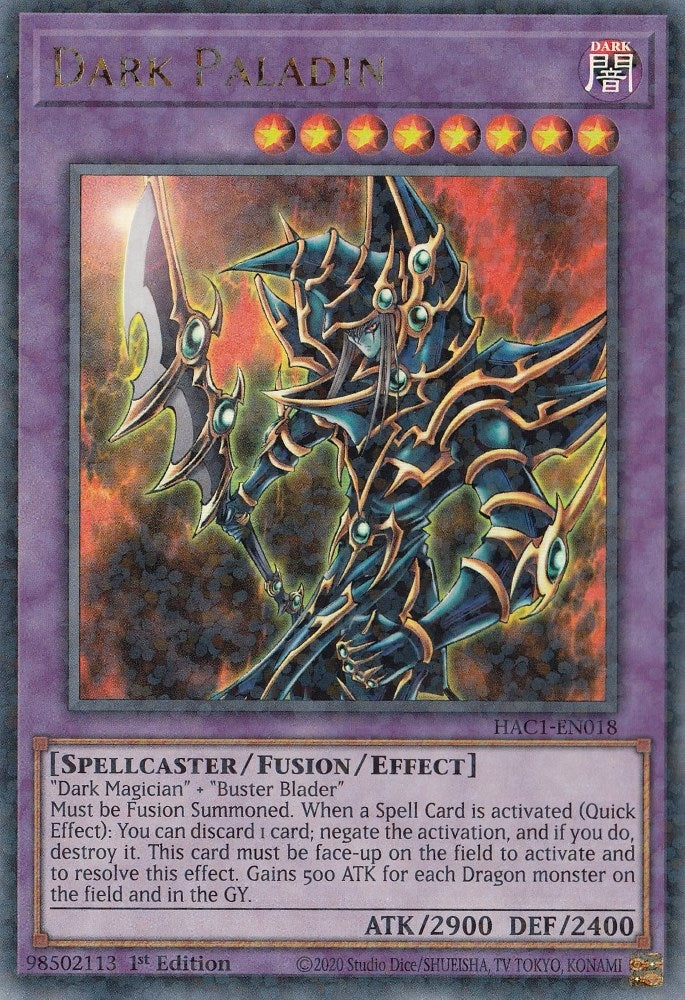 Dark Paladin Duel Terminal (HAC1-EN018) [HAC1]