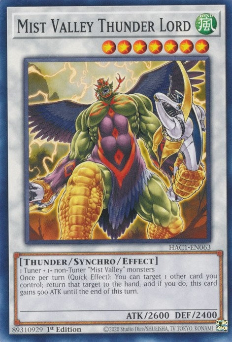 Mist Valley Thunder Lord (HAC1-EN063) [HAC1]