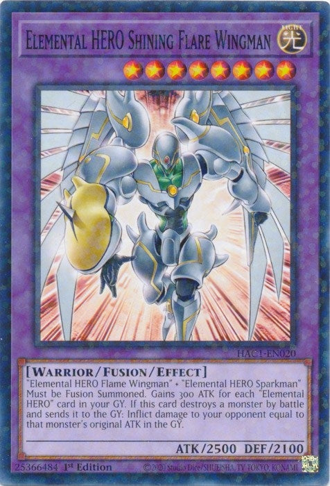 Elemental HERO Shining Flare Wingman Duel Terminal (HAC1-EN020) [HAC1]