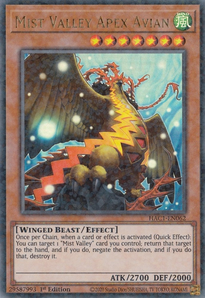 Mist Valley Apex Avian Duel Terminal (HAC1-EN062) [HAC1]