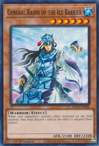 General Raiho of the Ice Barrier (HAC1-EN046) [HAC1]