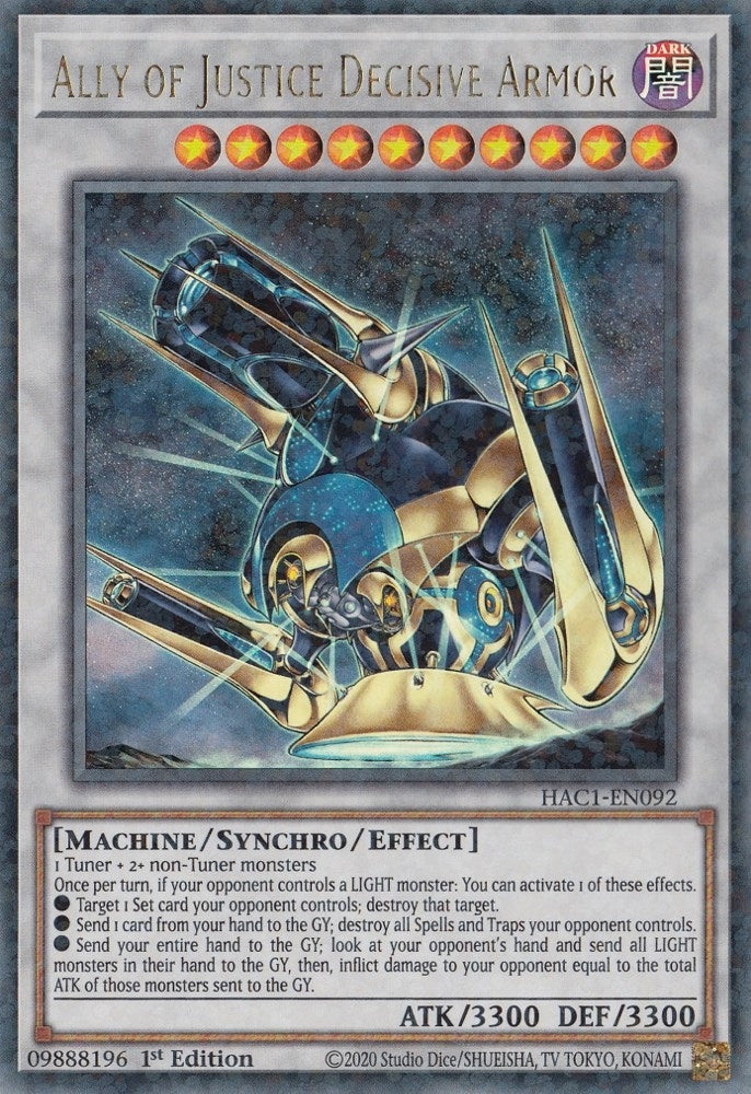 Ally of Justice Decisive Armor Duel Terminal (HAC1-EN092) [HAC1]