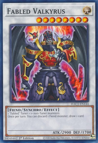 Fabled Valkyrus (HAC1-EN144) [HAC1]