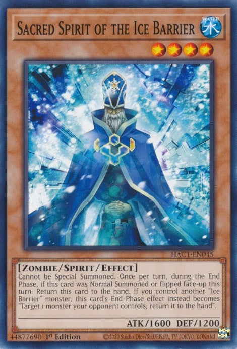 Sacred Spirit of the Ice Barrier (HAC1-EN045) [HAC1]