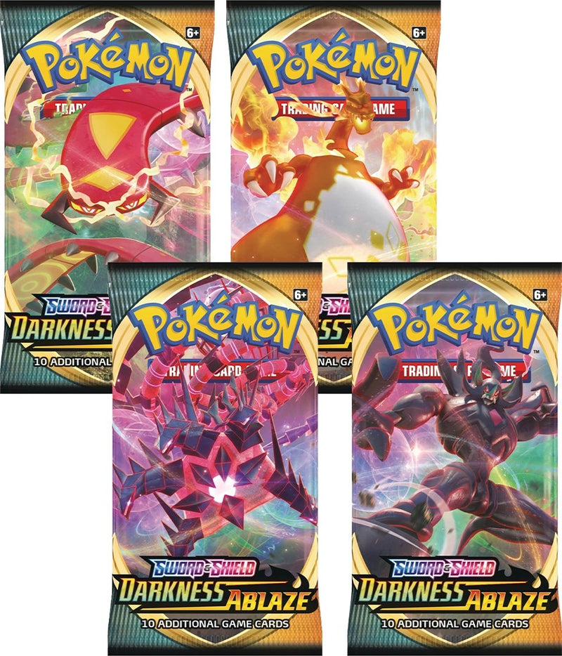 Darkness Ablaze Booster Pack Art Bundle Set of 4 [SWSH03]