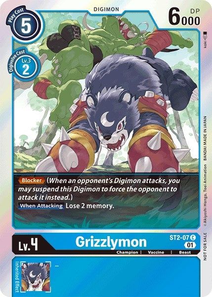 Image for Grizzlymon - ST2-07 (Official Tournament Pack Vol.4) [Starter Deck 02: Cocytus Blue]