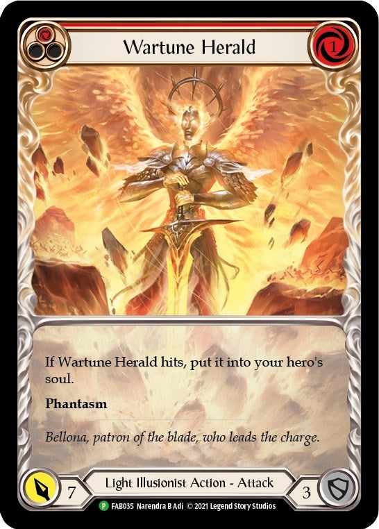 Image for Wartune Herald (Red) (Extended Art) [Flesh and Blood: Promo Cards]