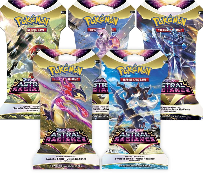 Astral Radiance Sleeved Booster Pack Art Bundle Set of 5 [SWSH10]