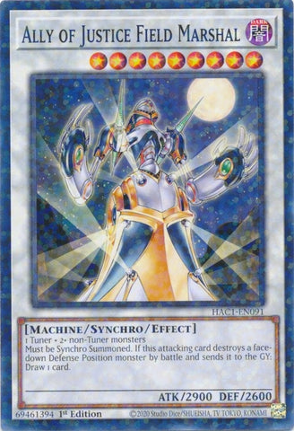 Ally of Justice Field Marshal Duel Terminal (HAC1-EN091) [HAC1]