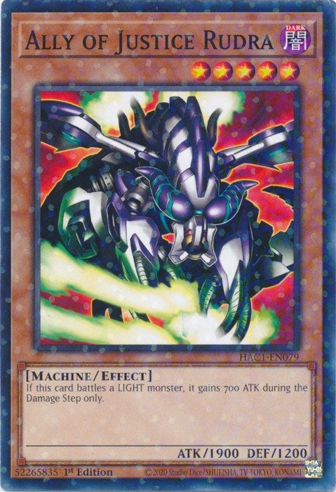 Ally of Justice Rudra Duel Terminal (HAC1-EN079) [HAC1]