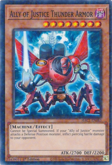 Ally of Justice Thunder Armor Duel Terminal (HAC1-EN083) [HAC1]