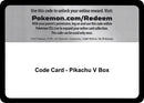 Code Card Pikachu V Box [MCAP]