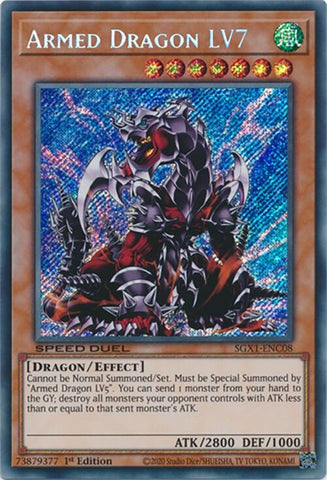Armed Dragon LV7 Secret Rare (SGX1-ENC08)