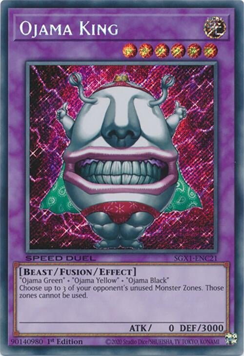 Ojama King Secret Rare (SGX1-ENC21)