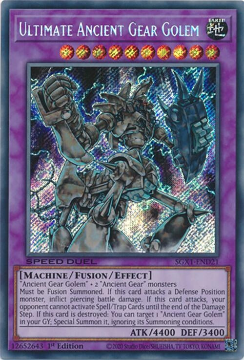 Ultimate Ancient Gear Golem Secret Rare (SGX1-END21)
