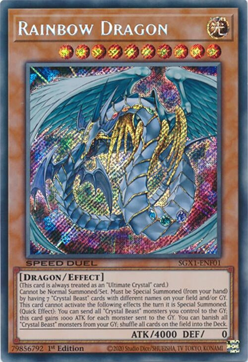Rainbow Dragon Secret Rare (SGX1-ENF01)