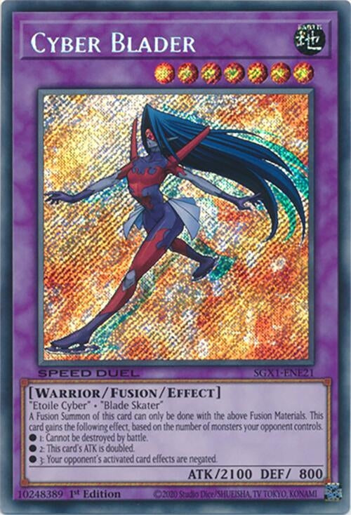 Cyber Blader Secret Rare (SGX1-ENE21)