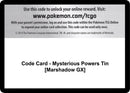 Code Card Mysterious Powers Tin Marshadow GX [SM03]