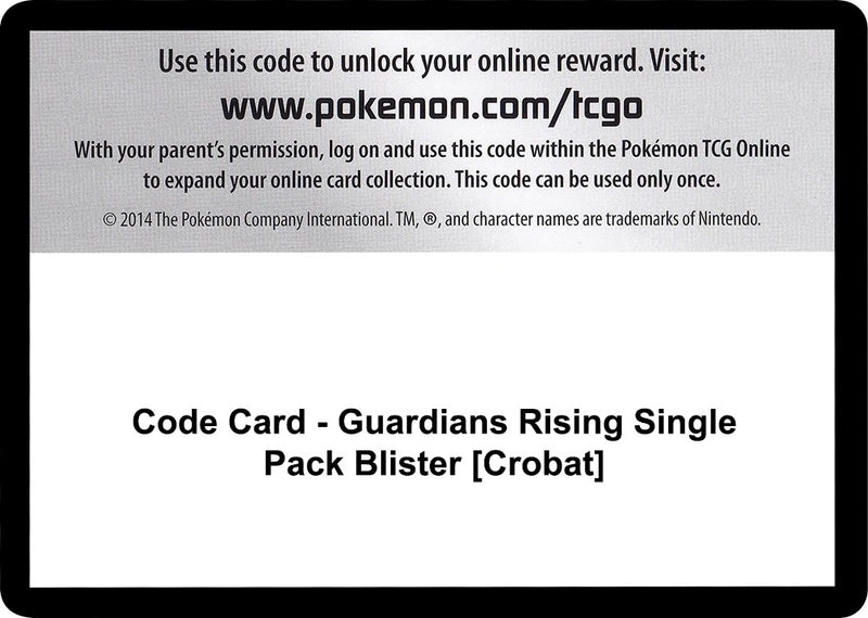 Code Card Guardians Rising Single Pack Blister Crobat [SM02]