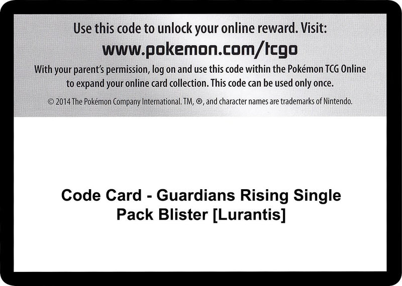 Code Card Guardians Rising Single Pack Blister Lurantis [SM02]