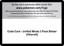 Code Card Unified Minds 3 Pack Blister Vikavolt [SM11]