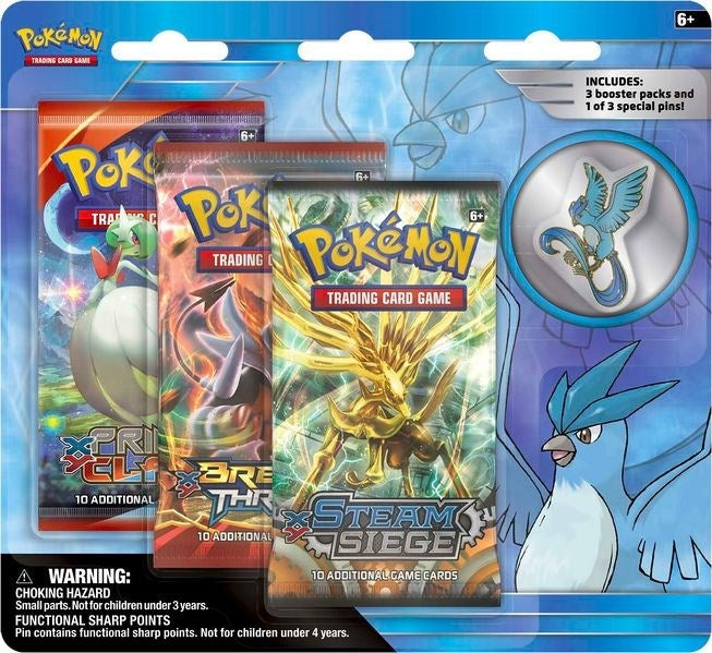 Legendary Birds Pin 3 Pack Blister Articuno Pin [MCAP]
