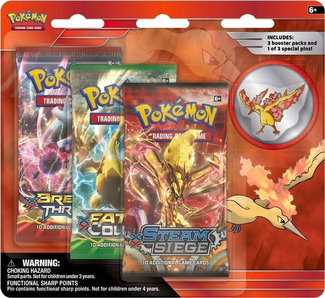 Legendary Birds Pin 3 Pack Blister Moltres Pin [MCAP]