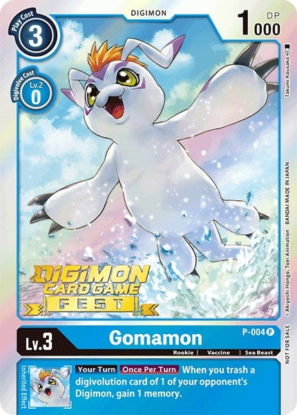 Image for Gomamon - P-004 (Digimon Card Game Fest 2022) [Digimon Promotion Cards]