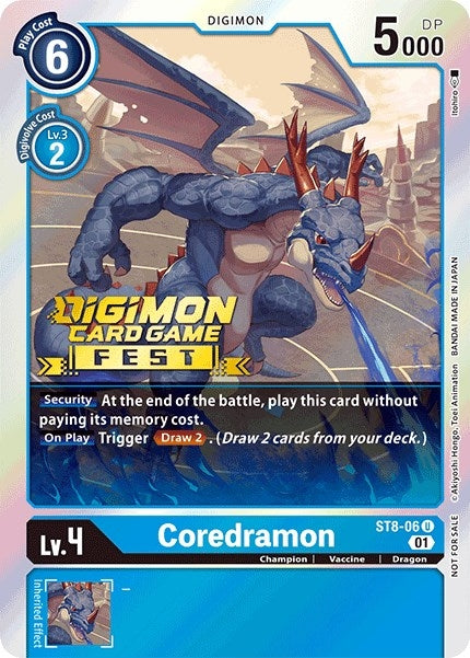 Image for Coredramon (Digimon Card Game Fest 2022) [Starter Deck 08: Ulforce Veedramon]