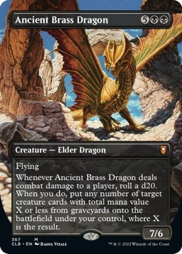 Ancient Brass Dragon Borderless (367) [CLB]