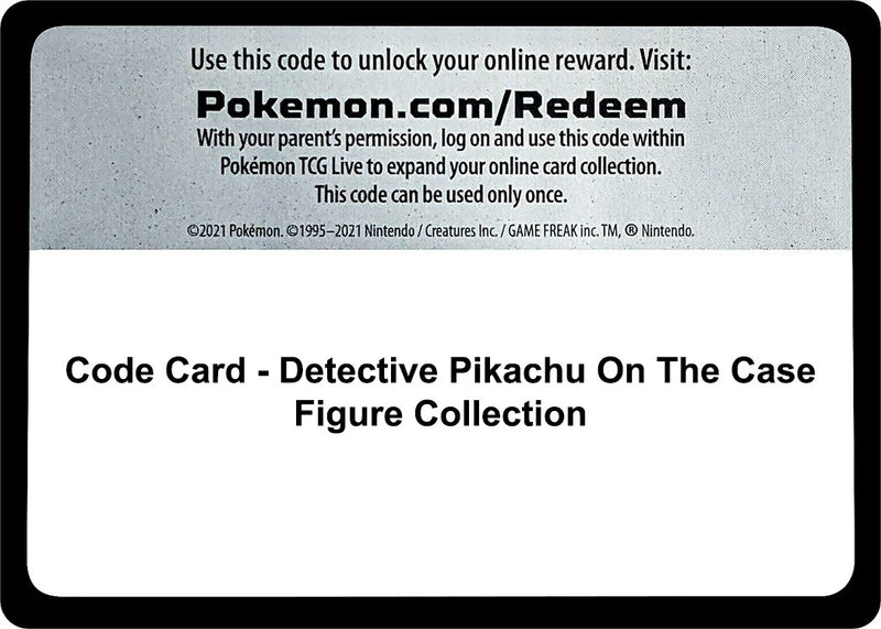 Code Card Detective Pikachu On The Case Figure Collection [DEP]