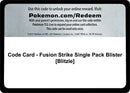 Code Card Fusion Strike Single Pack Blister Blitzle [SWSH08]