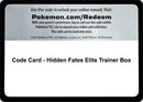 Code Card Hidden Fates Elite Trainer Box [MCAP]