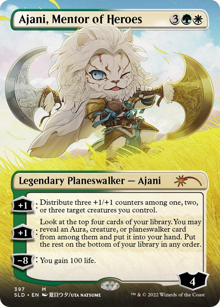 Ajani Mentor of Heroes Borderless (397) [SLD]