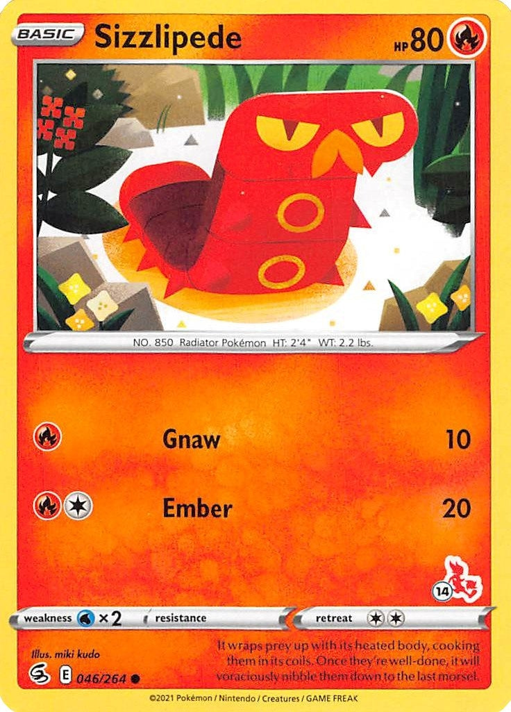 Sizzlipede 046 264 14 Cinderace Stamped (046/264) [BA22]