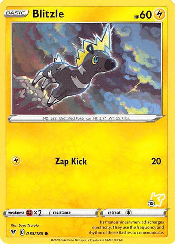 Blitzle 053 185 15 Pikachu Stamped (053/185) [BA22]