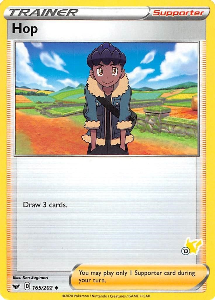 Hop 165 202 13 Pikachu Stamped (165/202) [BA22]