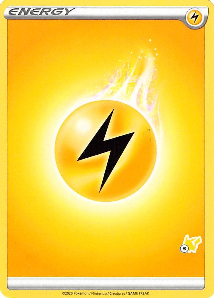 Lightning Energy 3 Pikachu Stamped [BA22]