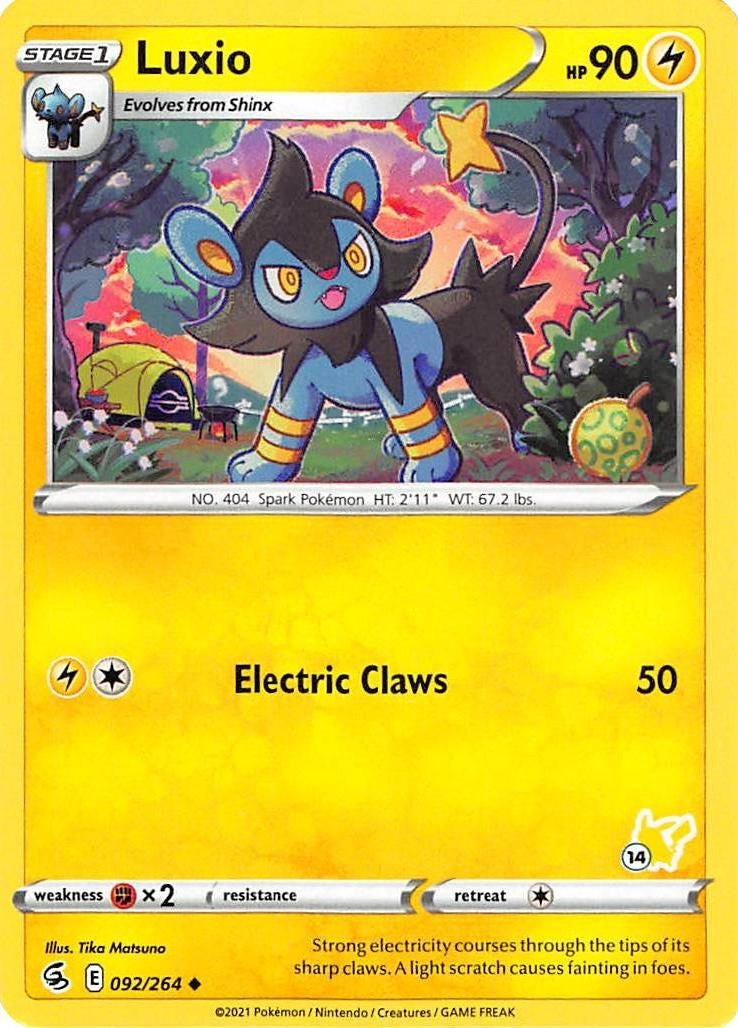 Luxio 092 264 14 Pikachu Stamped (092/264) [BA22]