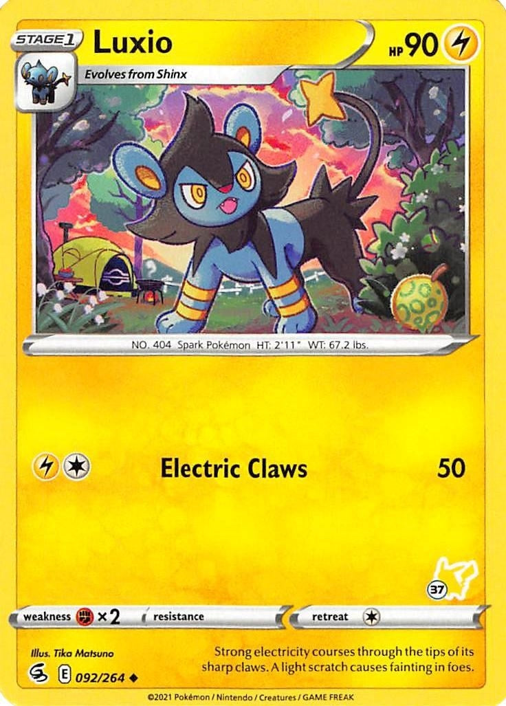 Luxio 092 264 37 Pikachu Stamped (092/264) [BA22]