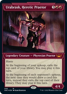 Urabrask Heretic Praetor Showcase Foil Etched (446) [SNC]