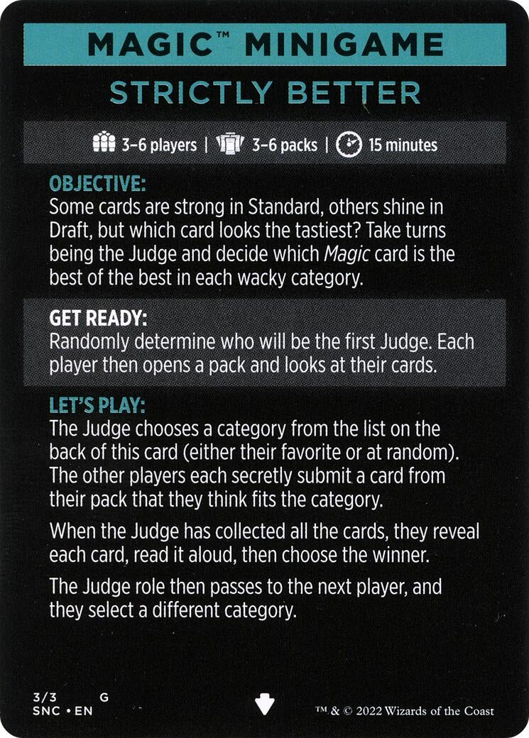 Magic Minigame Strictly Better (3) [SNC]