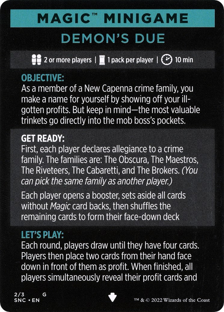 Magic Minigame Demons Due (2) [SNC]