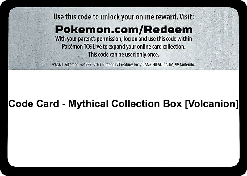 Code Card Mythical Collection Box Volcanion [GEN]