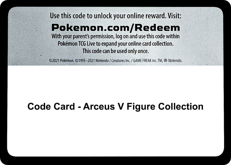 Code Card Arceus V Figure Collection [SWSH09]
