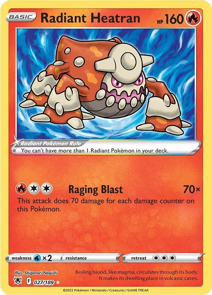 Radiant Heatran (027/189) (SWSH10: Astral Radiance)