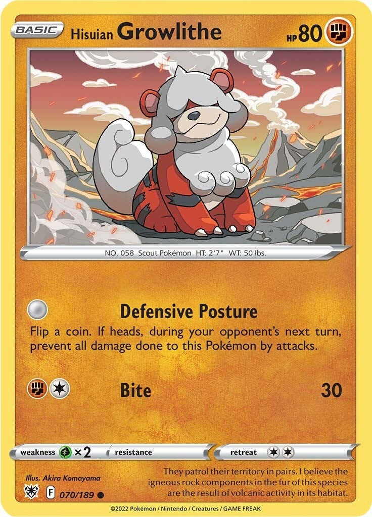 Hisuian Growlithe (070/189) [SWSH10]