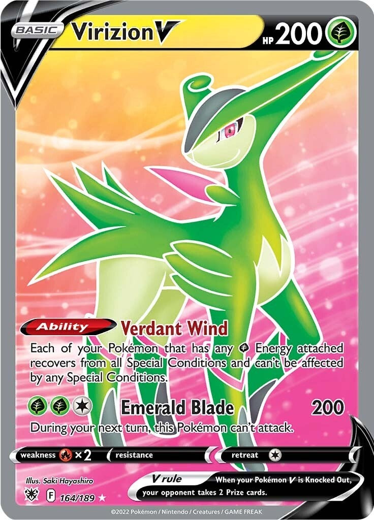 Virizion V Full Art (164/189) [SWSH10]