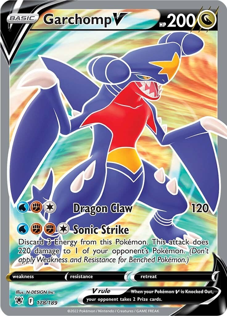 Garchomp V Full Art (178/189) [SWSH10]